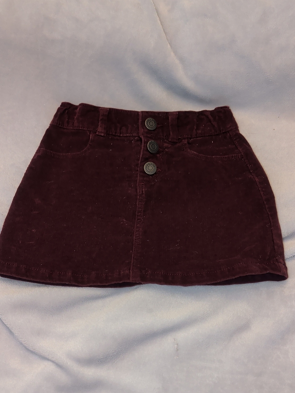 Old Navy Burgundy Corduroy Button-Front Girls' Skirt